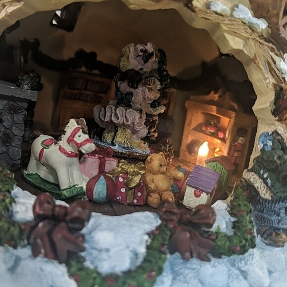 Boyd's Bears Silent Night Musical Light Teapot Figure Christmas Music Box Rotate - Picture 5 of 16